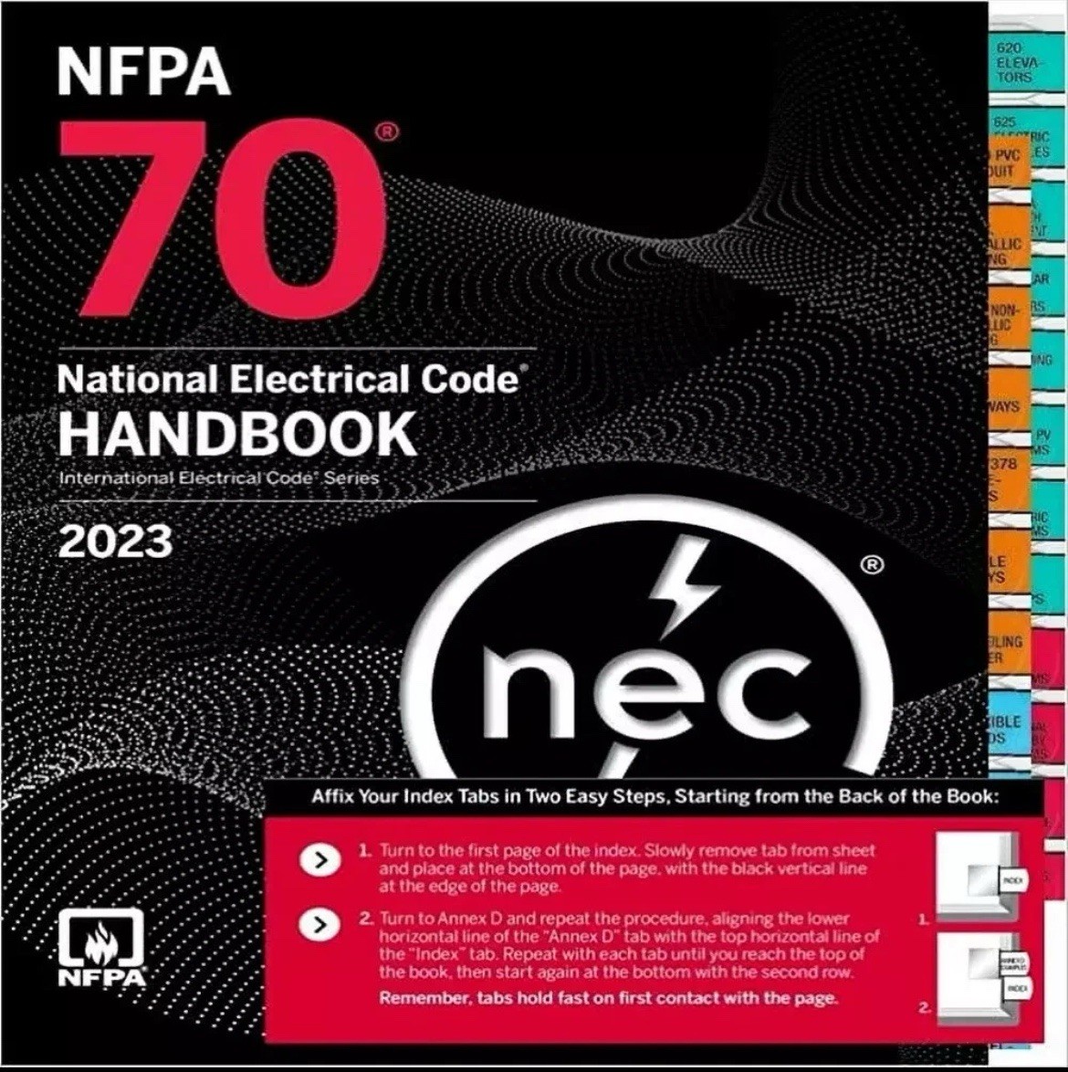 NFPA 70 National Electrical Code with 2023 HANDBOOK WITH TAB USA STOCK..