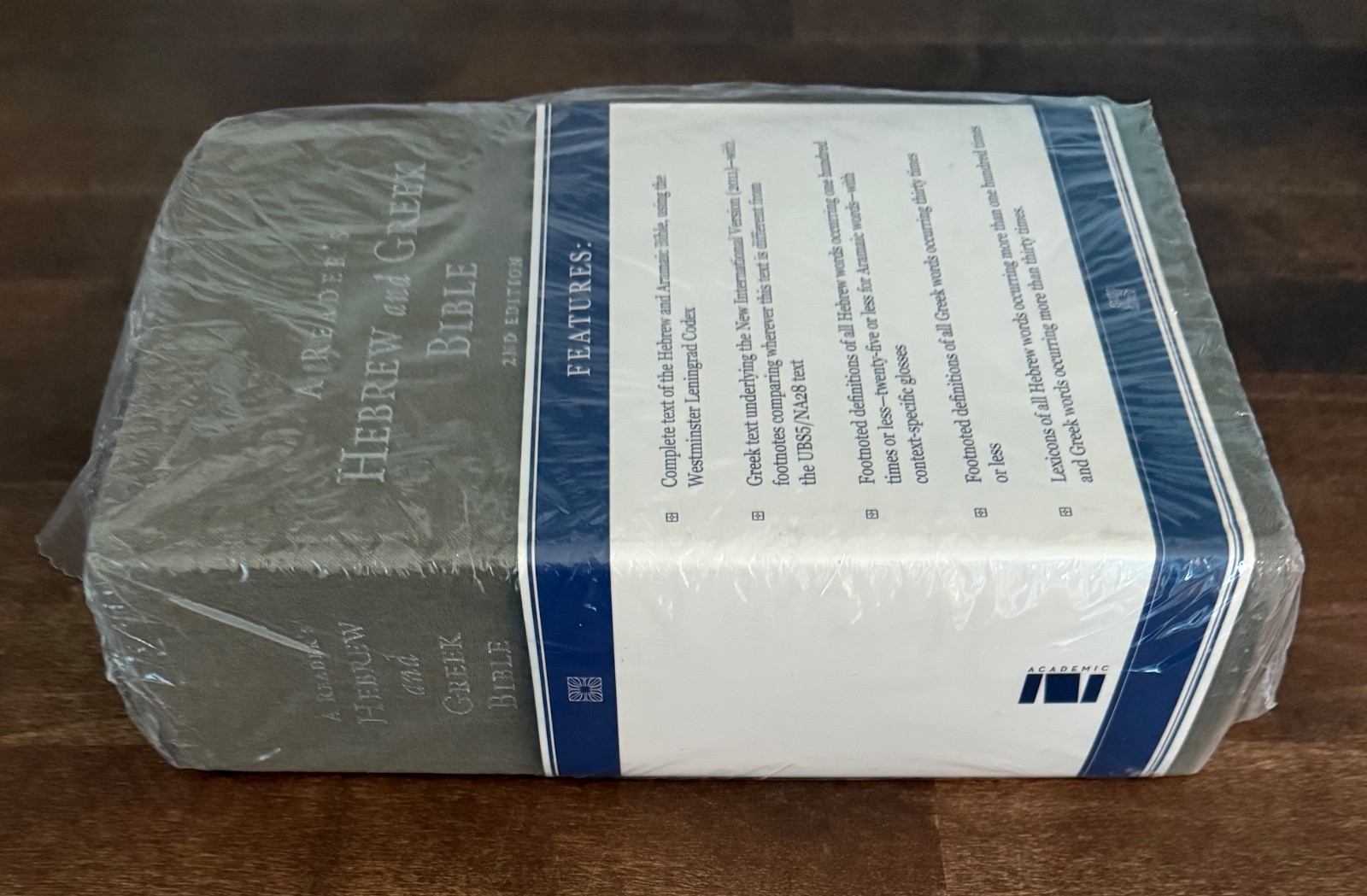 A Reader’s Hebrew & Greek Bible 2nd Edition Hardcover ISBN 9780310109938 VG