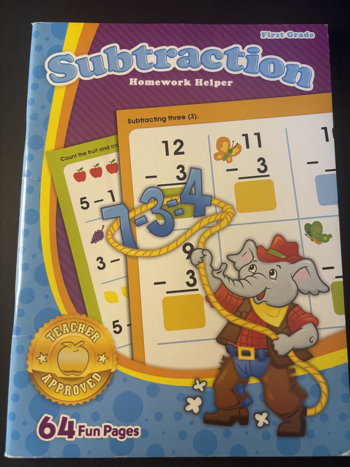 First Grade Subtraction Homework Helper 64 Fun Pages Teach Approved Softcover
