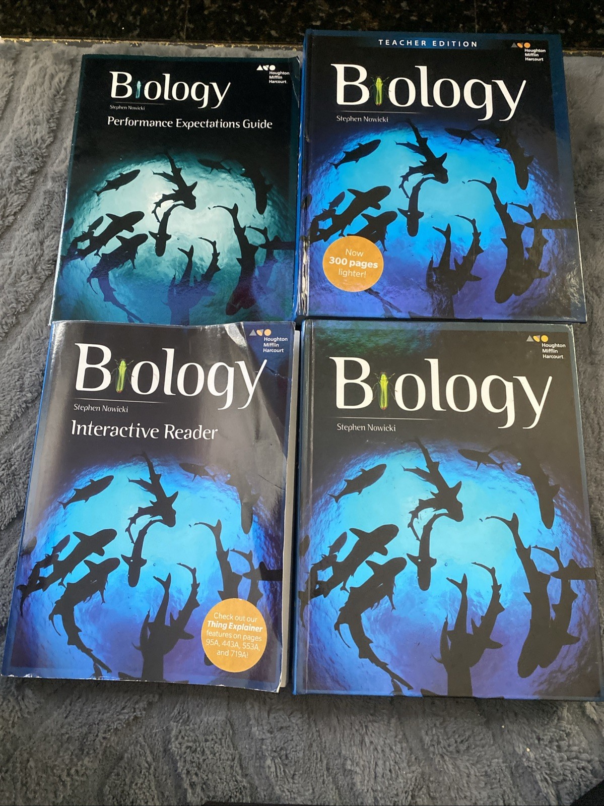 2017 Houghton Mifflin Biology Stephen Nowicki Lot Of 4 Teacher’s Edition, Text,