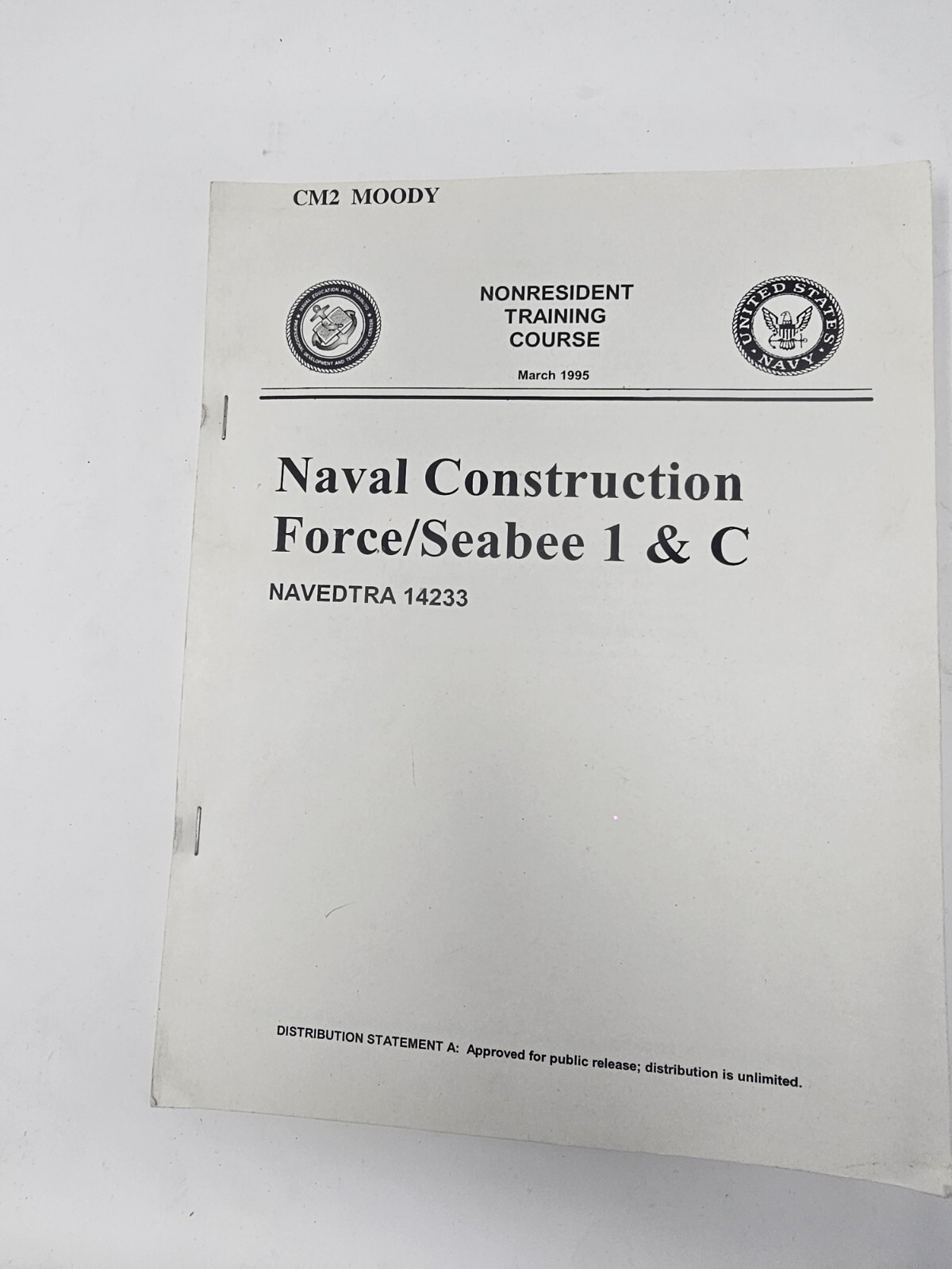U. S. Navy Seabee Lot Construction Force Vol 1 & C, Seabee Combat Vol 1 & 2
