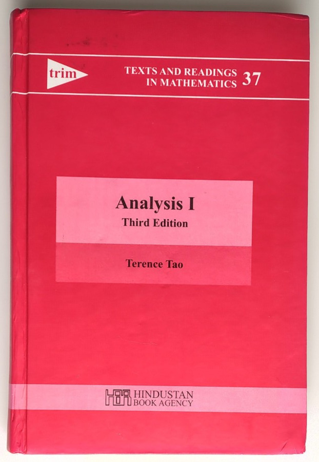 Analysis I, Texts and Readings in Mathematics by Terence Tao (Hardcover, 2014)