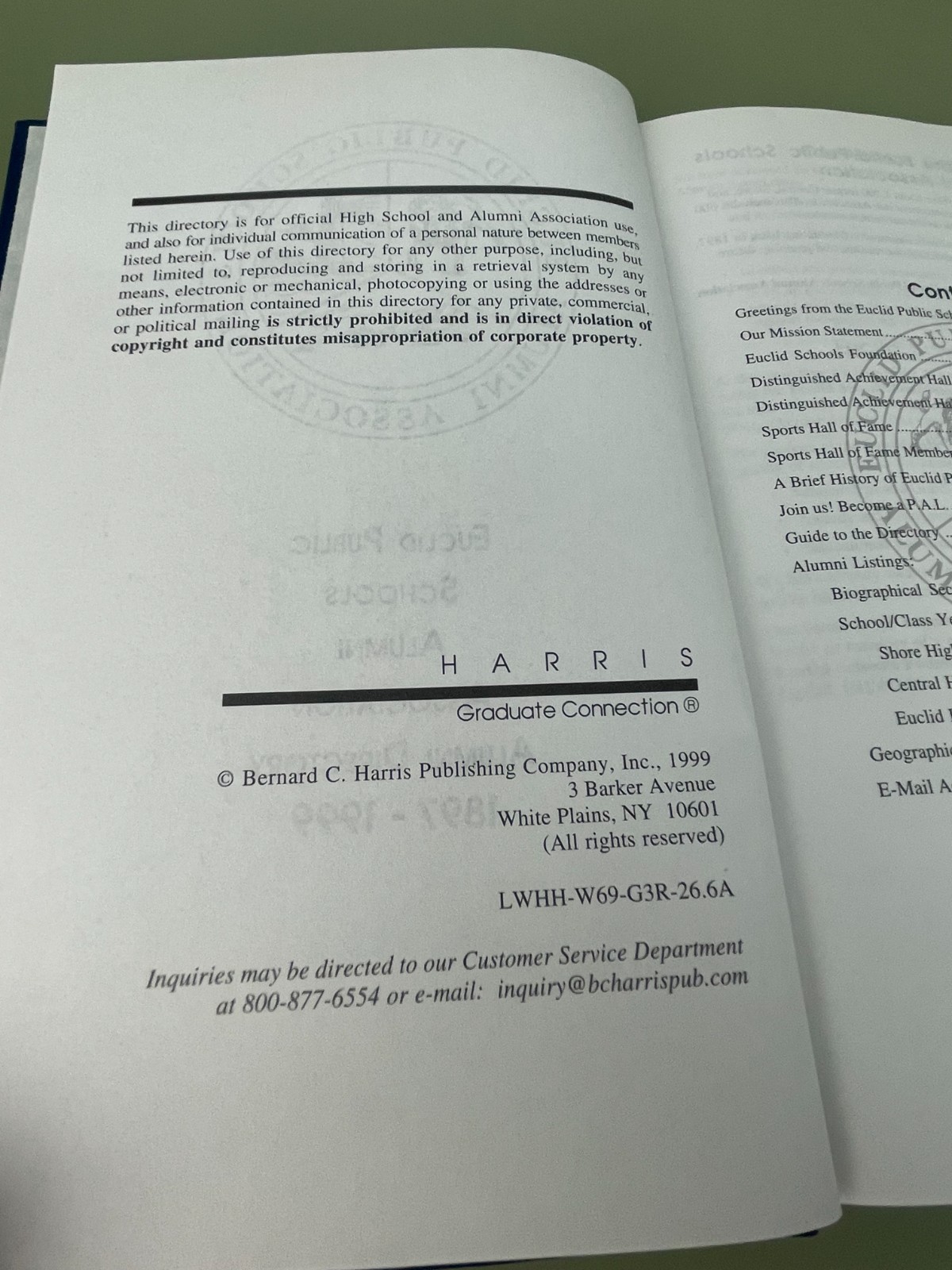 Euclid Public Schools Alumni Association Directory 1897-1999 Harris Publishing