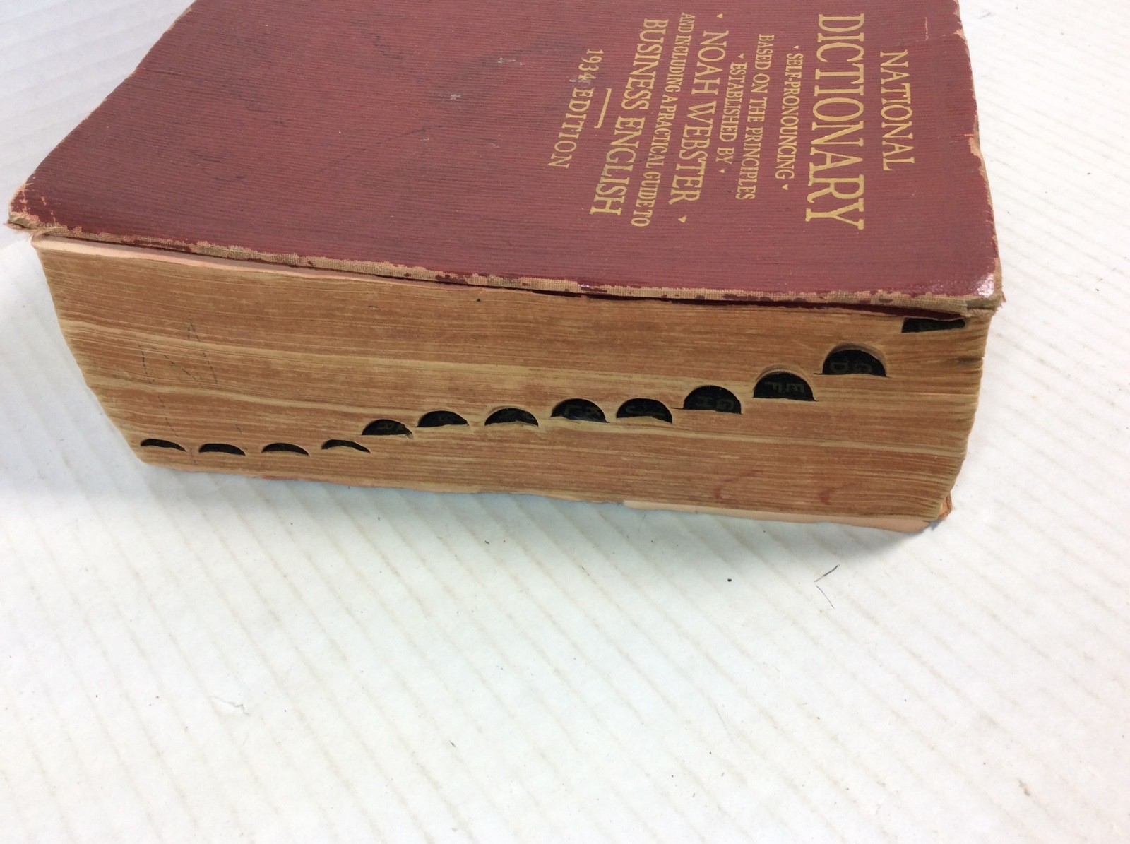 National Dictionary Self-Pronouncing 1943 Edition Noah Webster Business English