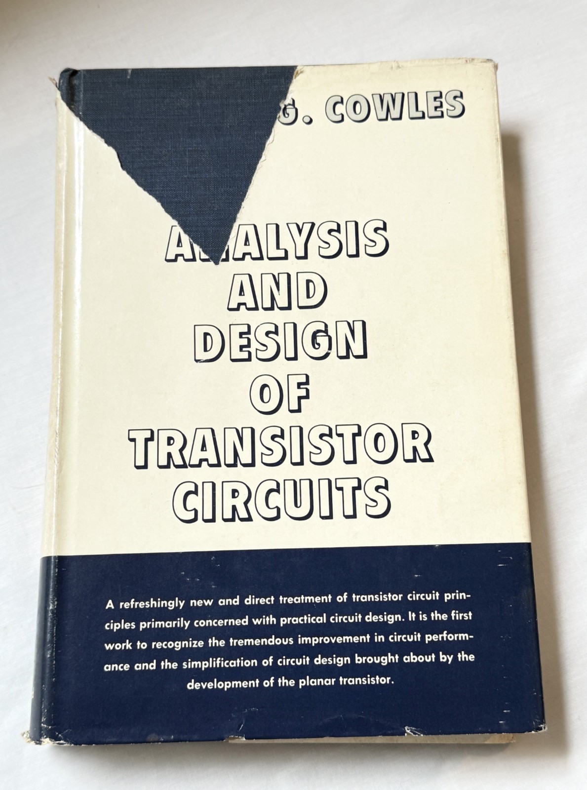 Analysis And Design Of Transistor Circuits By Laurence G. Cowles 1966 Hard Cvr