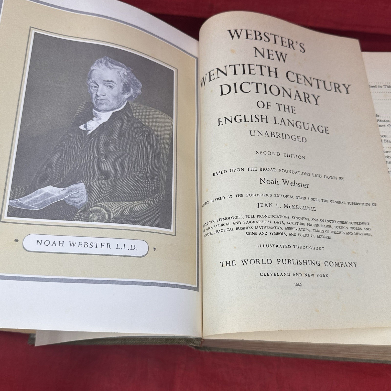 Webster’s New Twentieth Century Dictionary 5″ Unabridged 2nd Edition VTG 1960