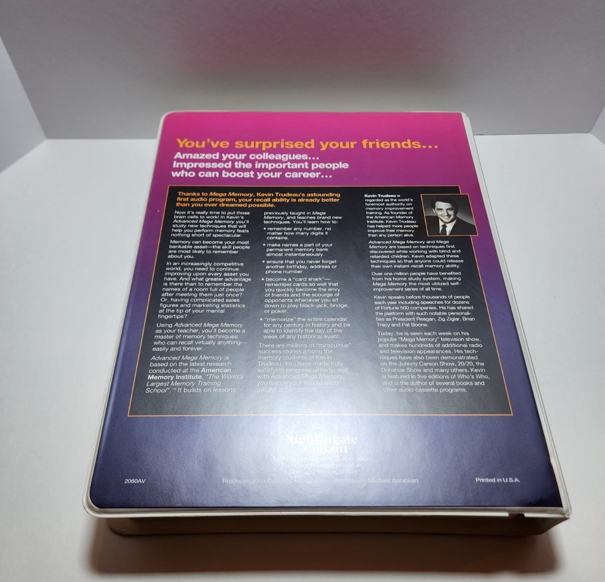 Kevin Trudeau’s Advanced Mega Memory Cassettes & VHS Booklet Program Course