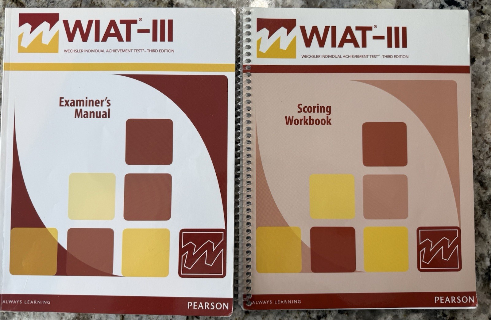 Pearson WIAT-III Third Edition Examiner’s Manual & Scoring Workbook