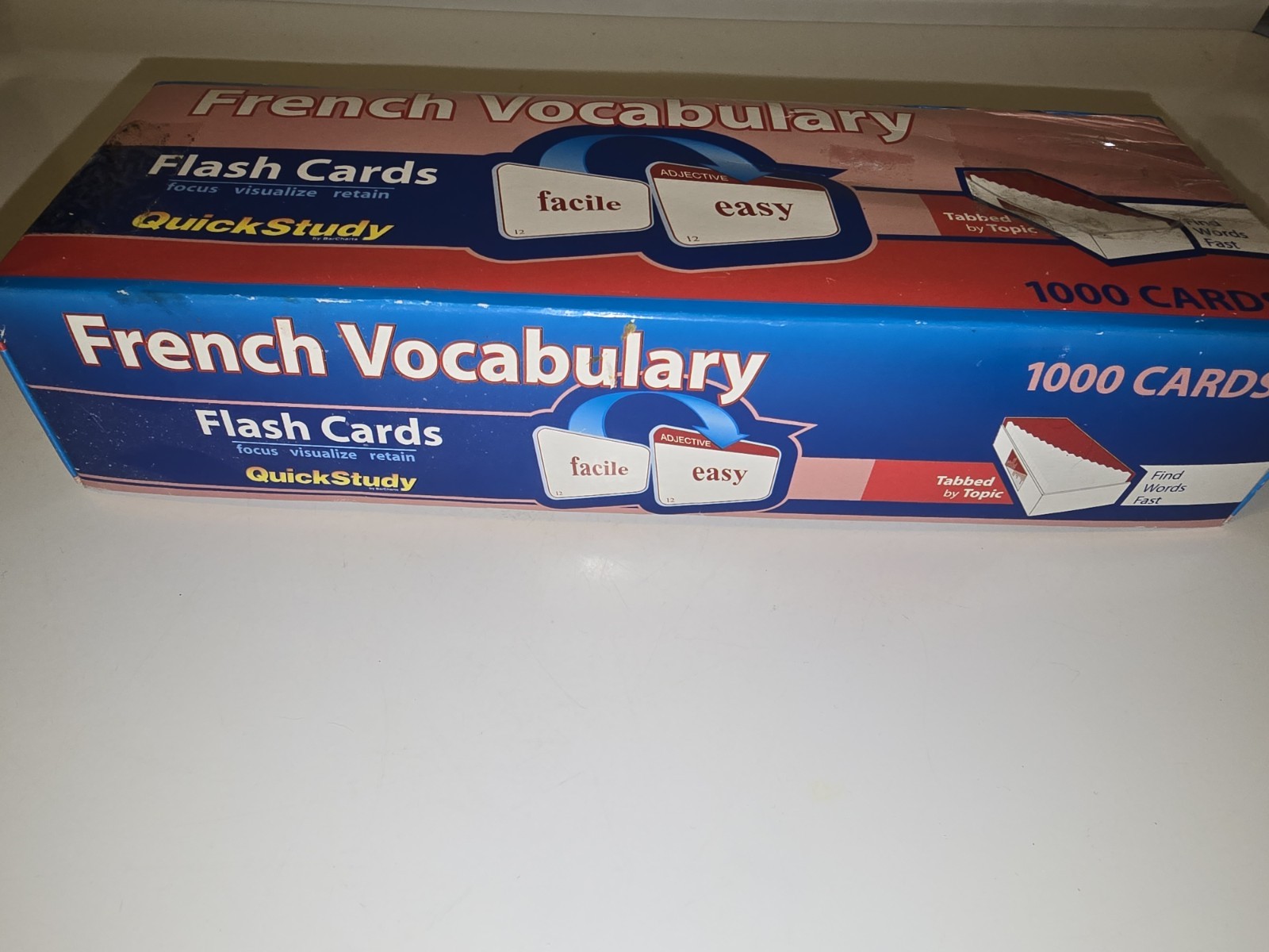 French Vocabulary Flash Cards Quick Study by Bar Charts 1000 Cards