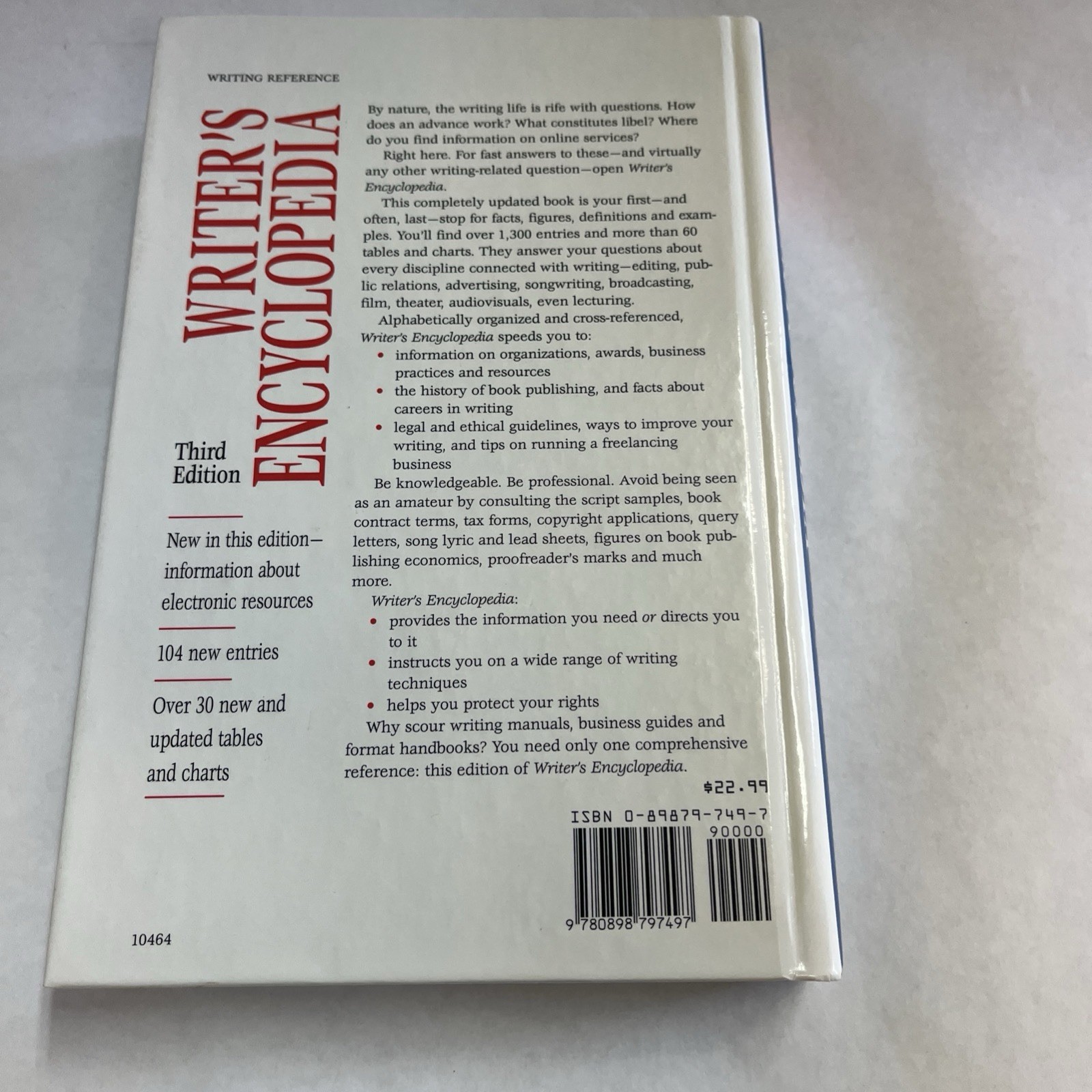 Writer’s Encyclopedia by Writer’s Digest Books Editors (1996, Hardcover)