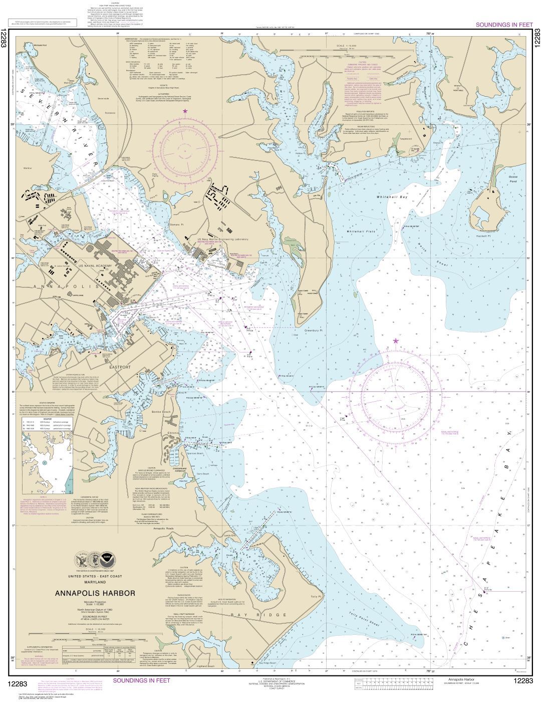 Annapolis Harbor | Waterproof NOAA Chart 12283