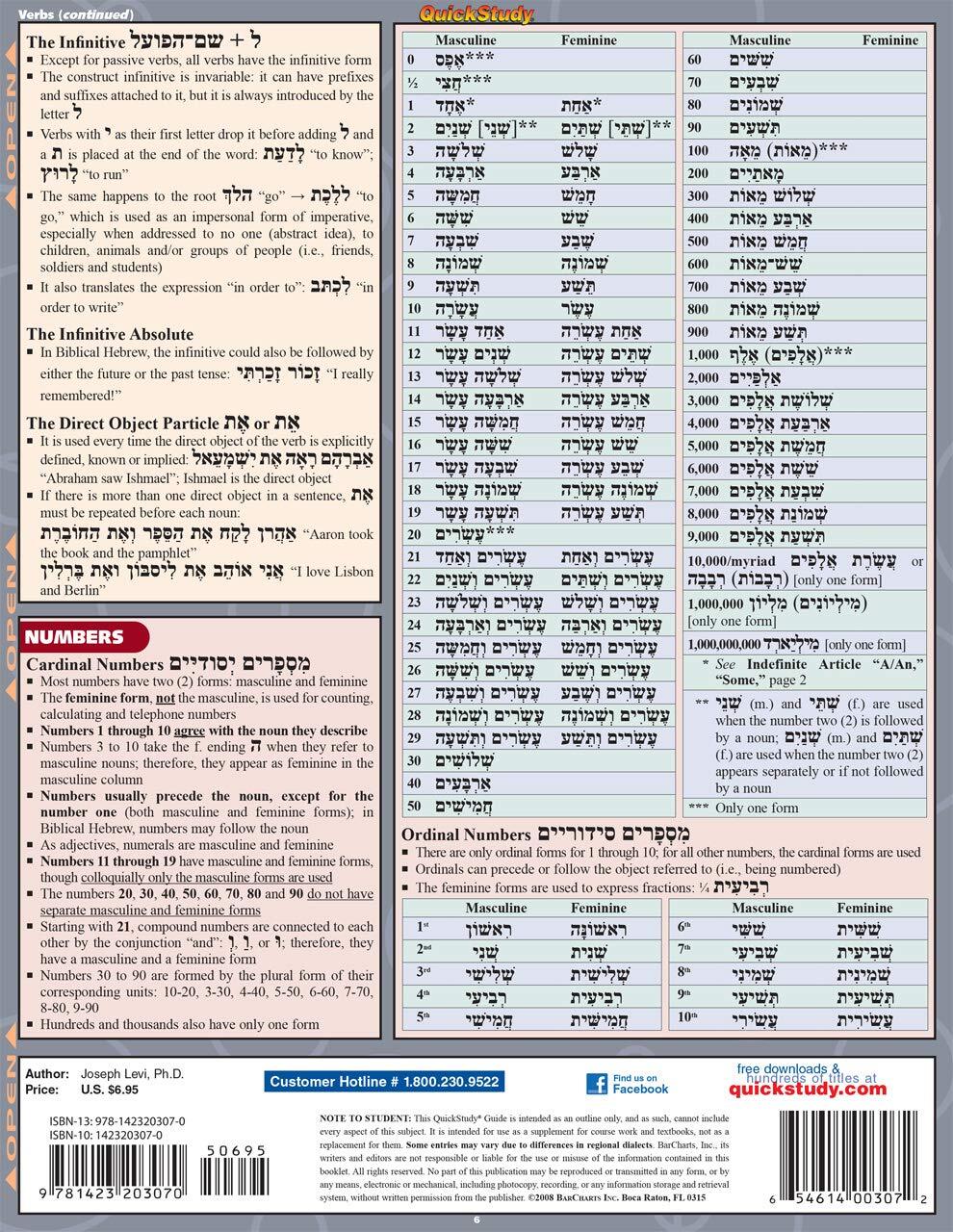 Hebrew Grammar (Quick Study Academic)