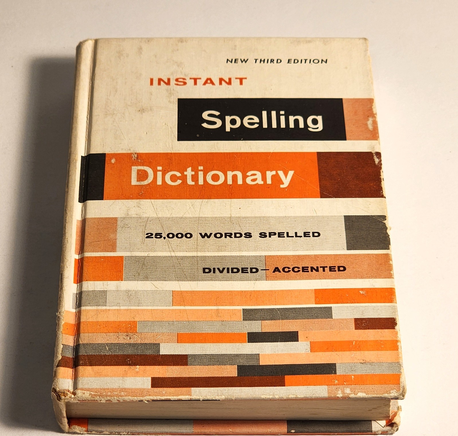 Instant Spelling Dictionary Vtg 60s 1967 School Text Book Word Abbreviations 25K