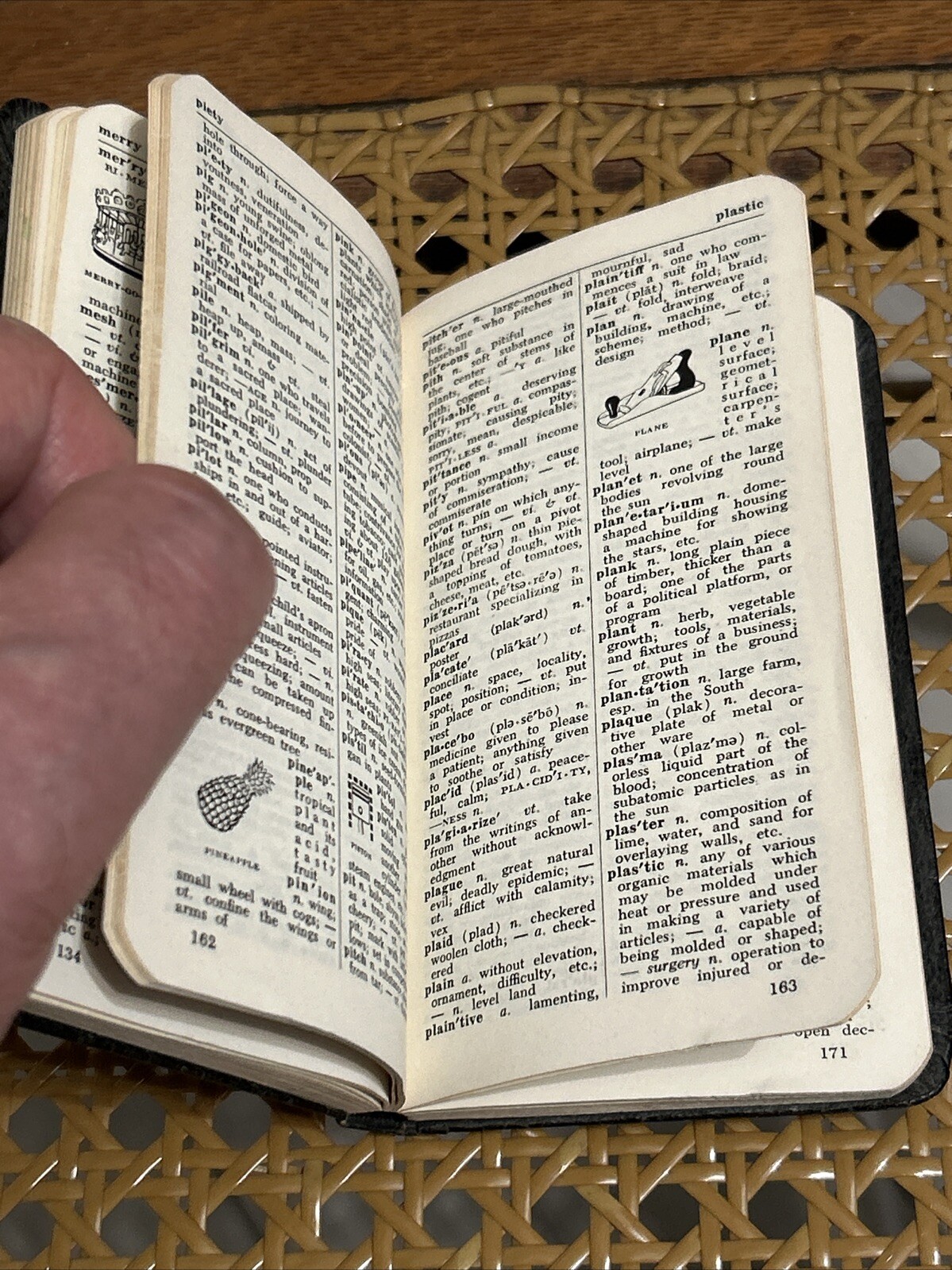 Pocket Size Vintage Webster Dictionary: Modern Revision (1965)