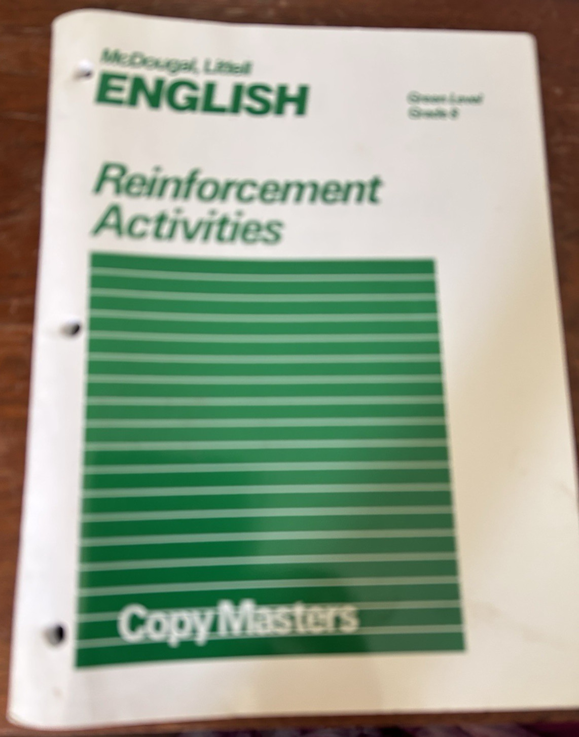 McDougal Gr 8 English Reinforcement Activities,, Skills Teachers Edition & More