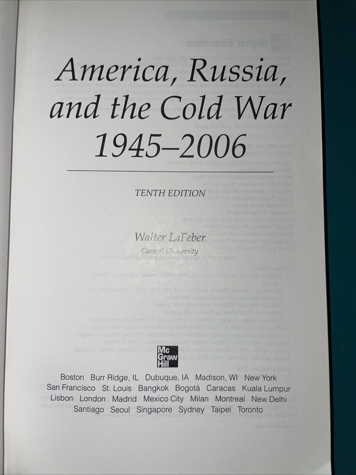 America, Russia and the Cold War 1945-2006 by Walter LaFeber (2006, Trade…