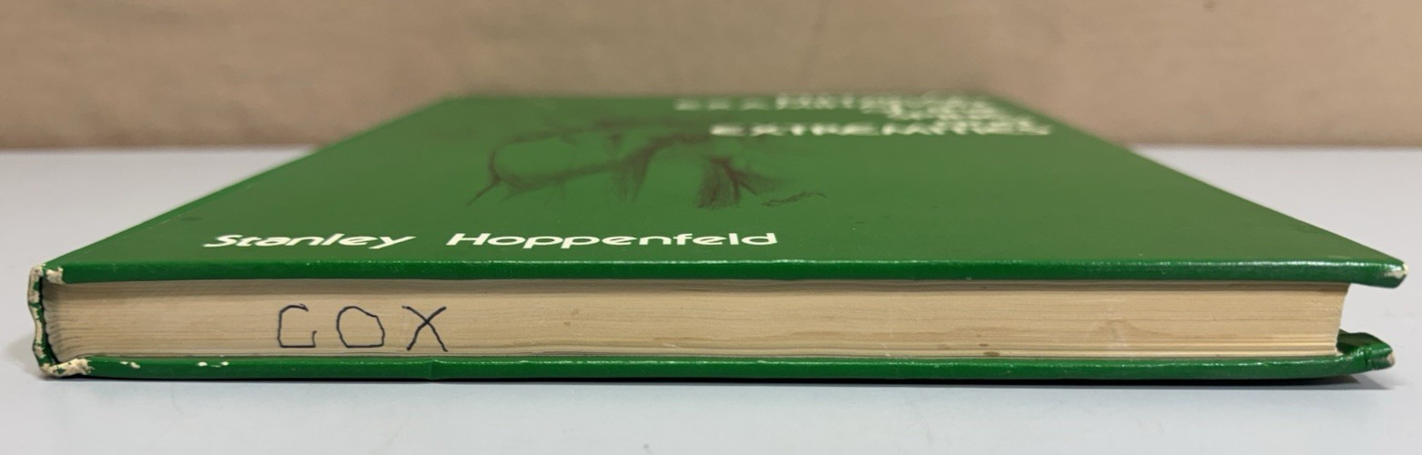 Physical Examination of the Spine and Extremities Hoppenfeld 1976 HC Medical