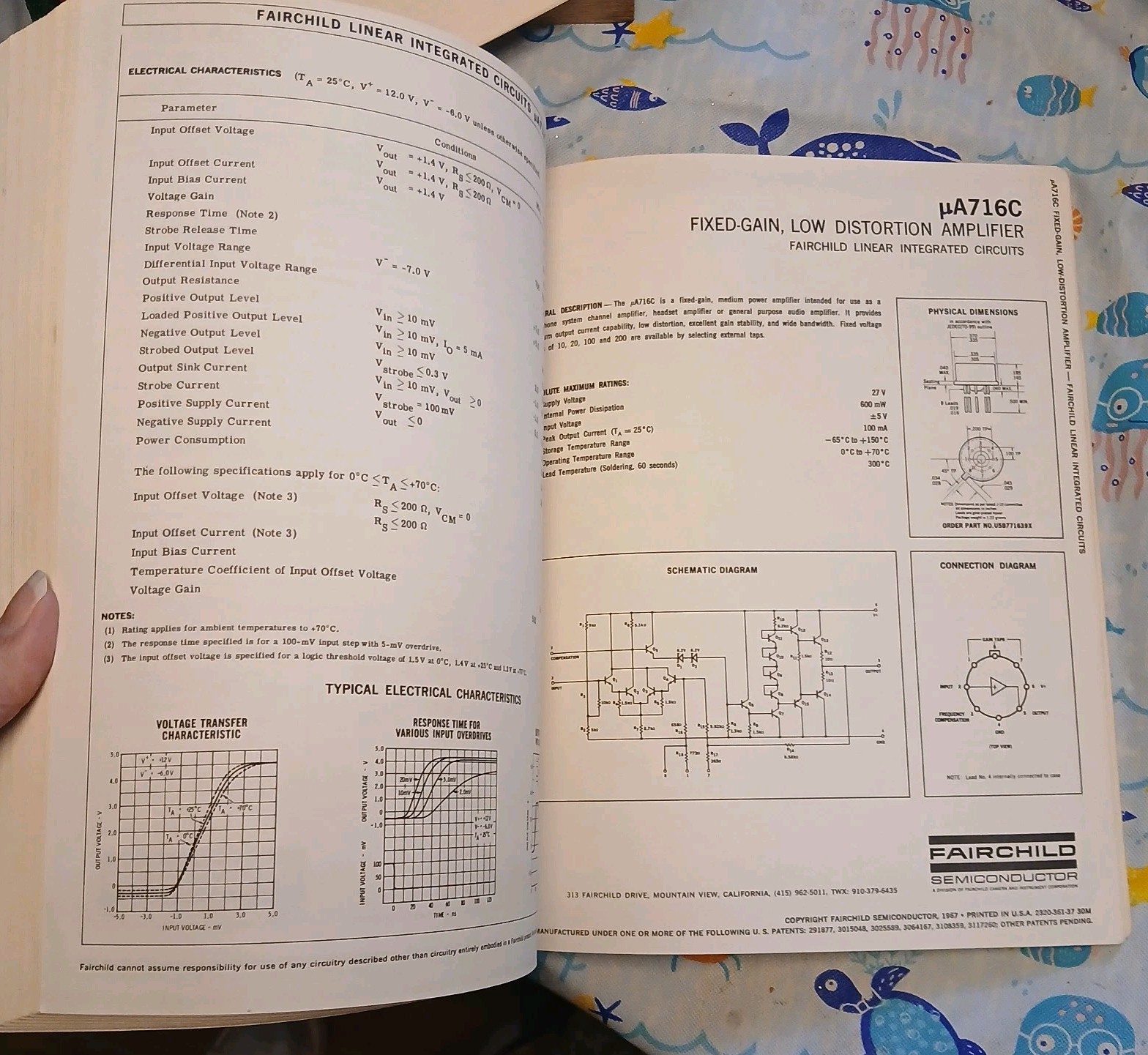 1967 Fairchild Semiconductor Linear Intergrated Circuits Applications Handbook