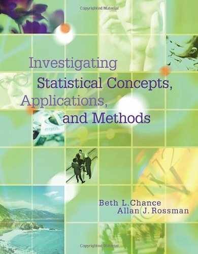 Investigating Statistical Concepts, – Paperback, by Chance Beth L.; – Very Good
