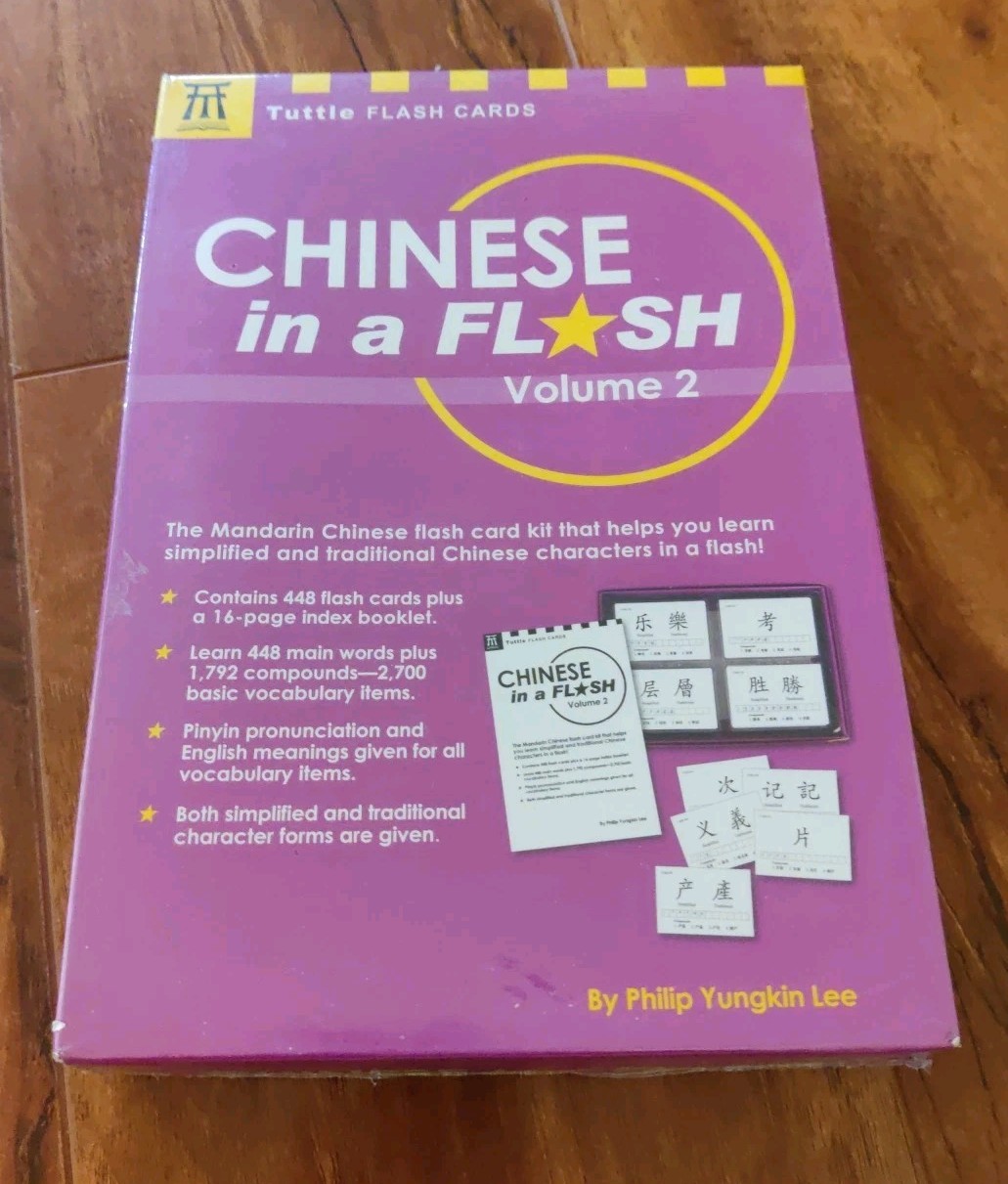 NEW Tuttle Flash Cards Ser.: Chinese in a Flash by Philip Yungkin Lee (2004,…