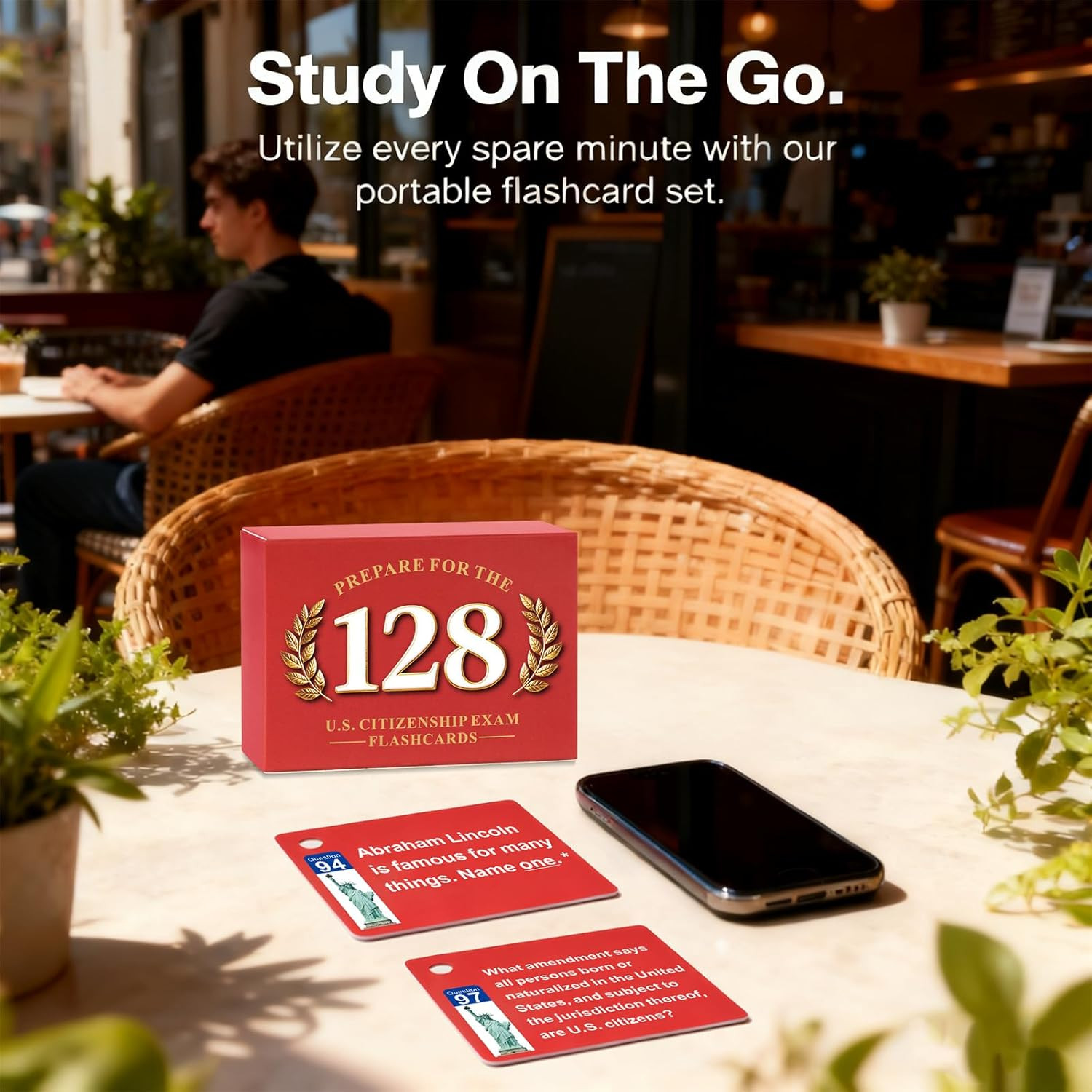 US Citizenship Flash Cards for Naturalization Test,128 USCIS Civics Questions