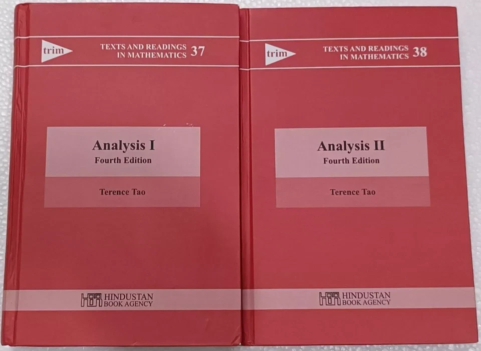 Analysis I + Analys II BY Terence Tao, 4th ED. (HARDCOVER) NEW