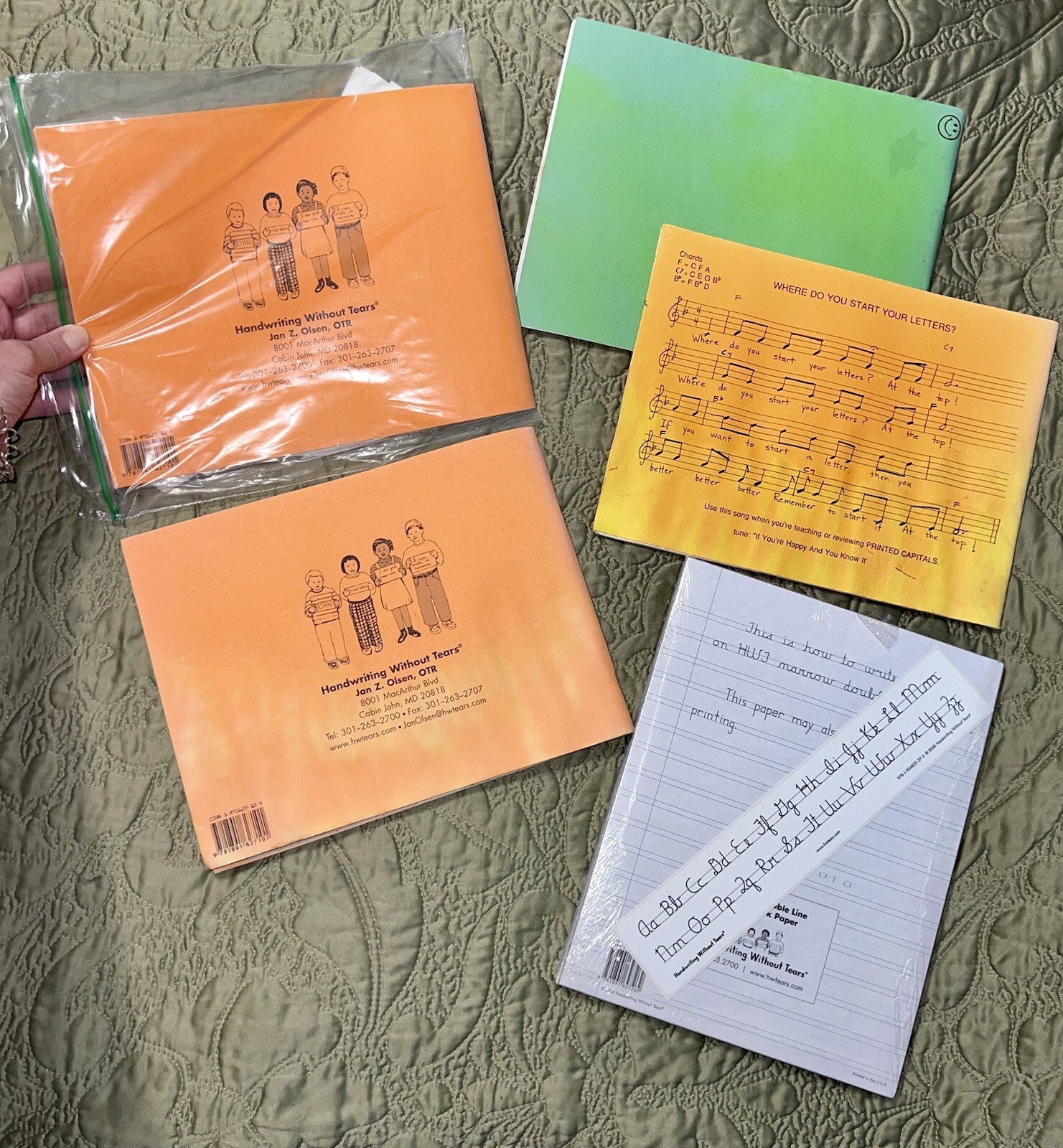 Handwriting Without Tears ~ Activity Books by Jan Z Olsen Lot Letters Cursive
