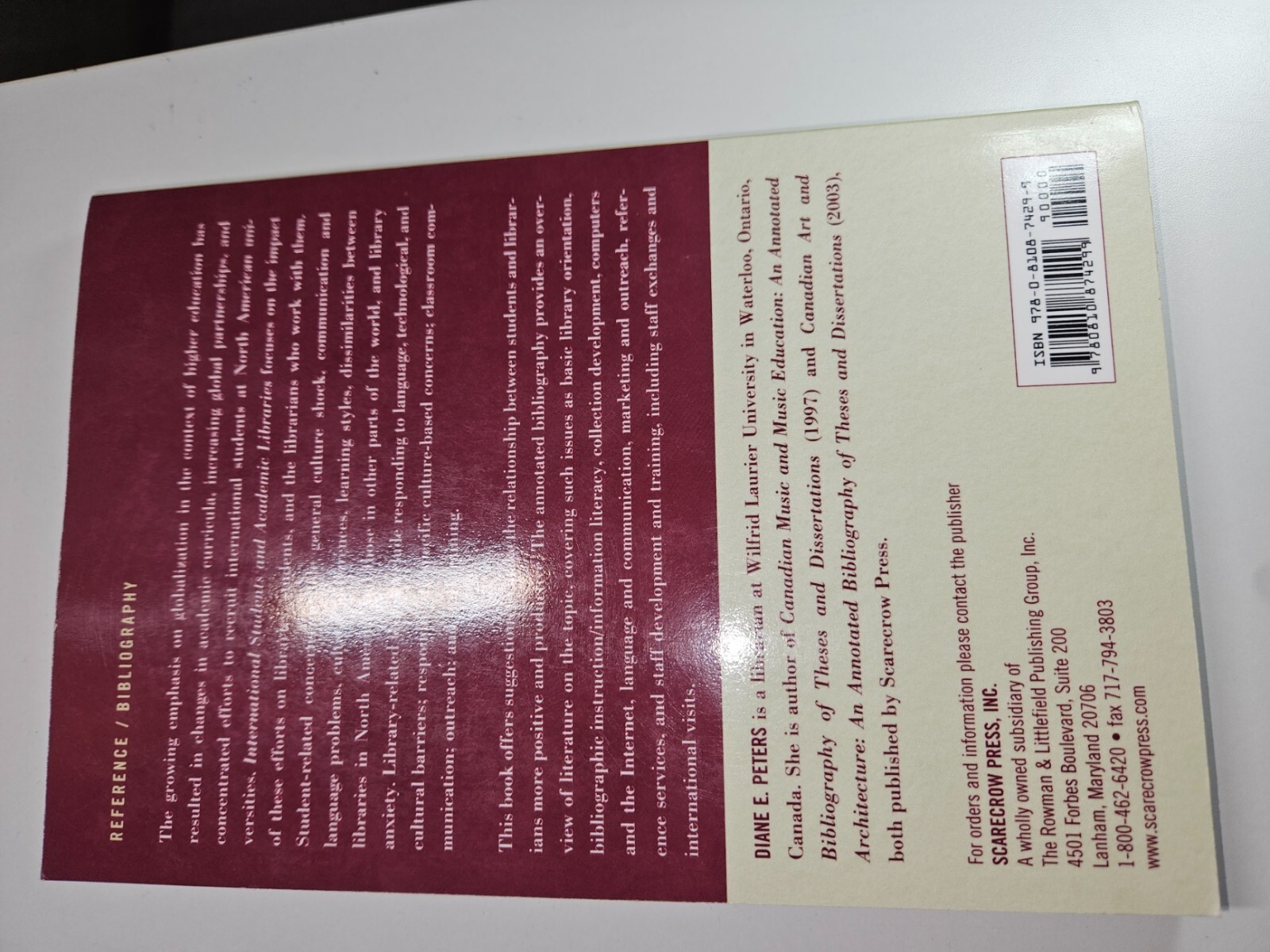 International Students and Academic Libraries: A Survey of Issues and Annotated