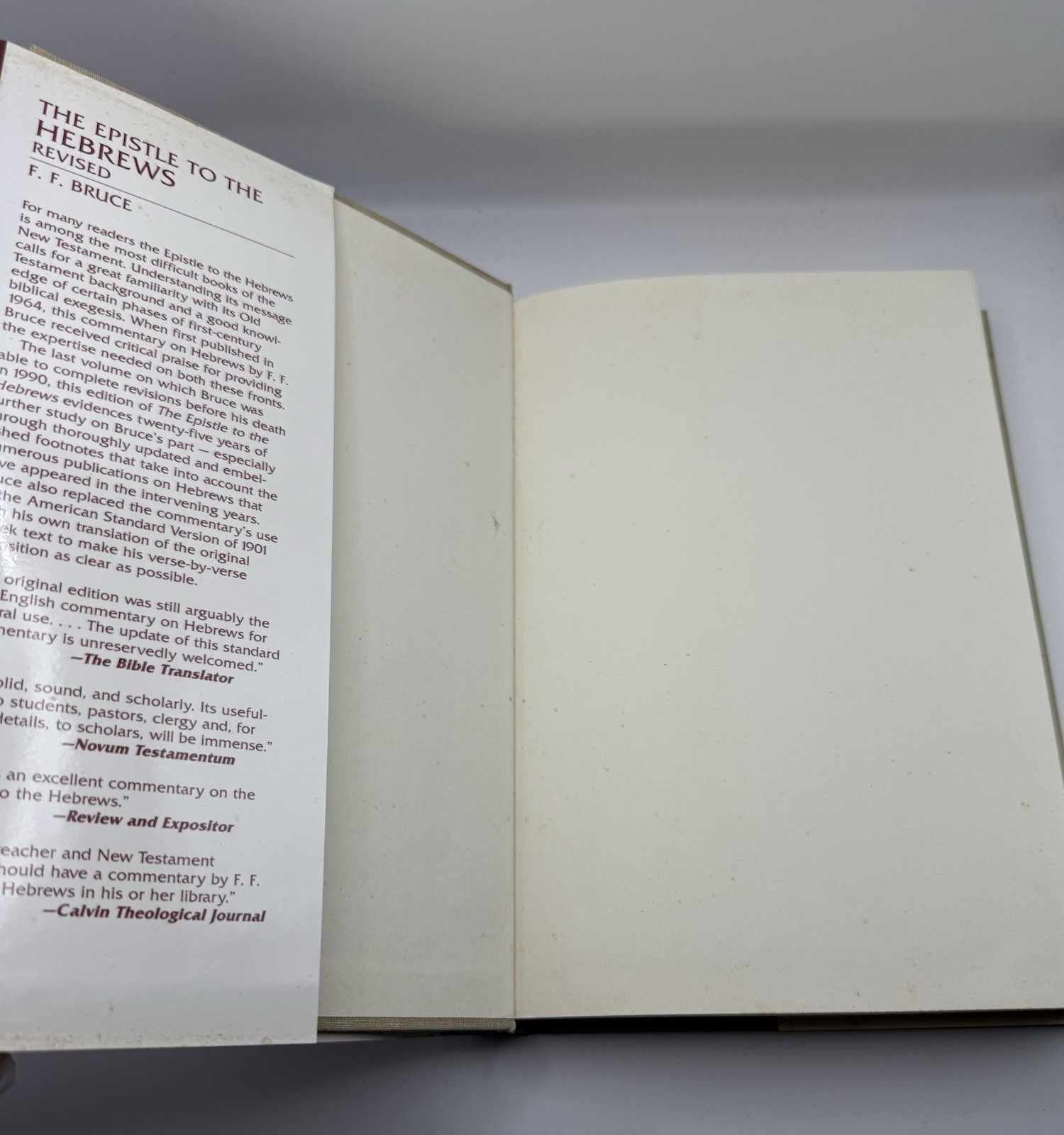 The Epistle to the Hebrews Revised F F Bruce NICNT Hardcover Commentary