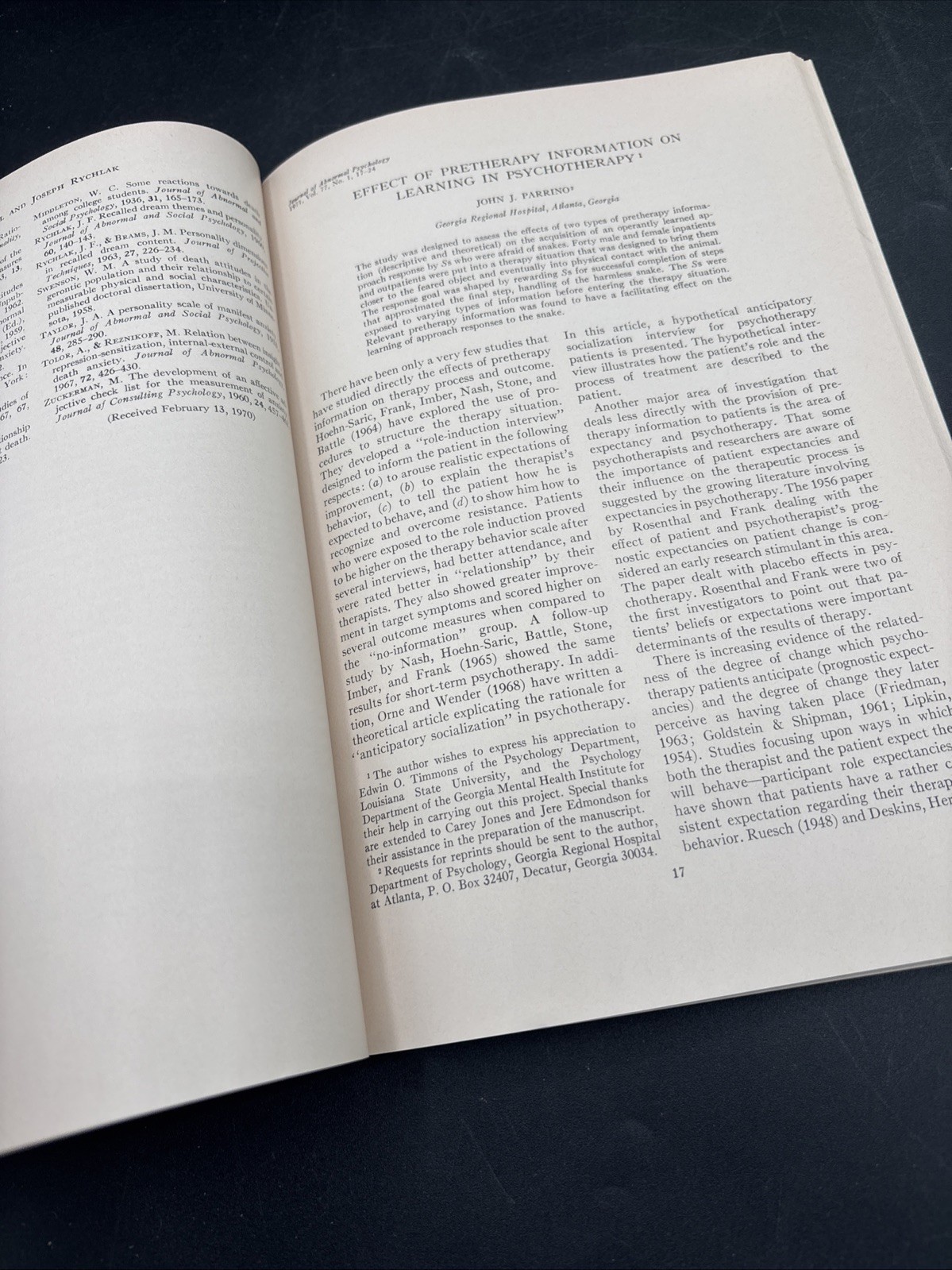1971 Journal Of Abnormal Psychology Vol 77 1-2-3 Mental Illness Autistic