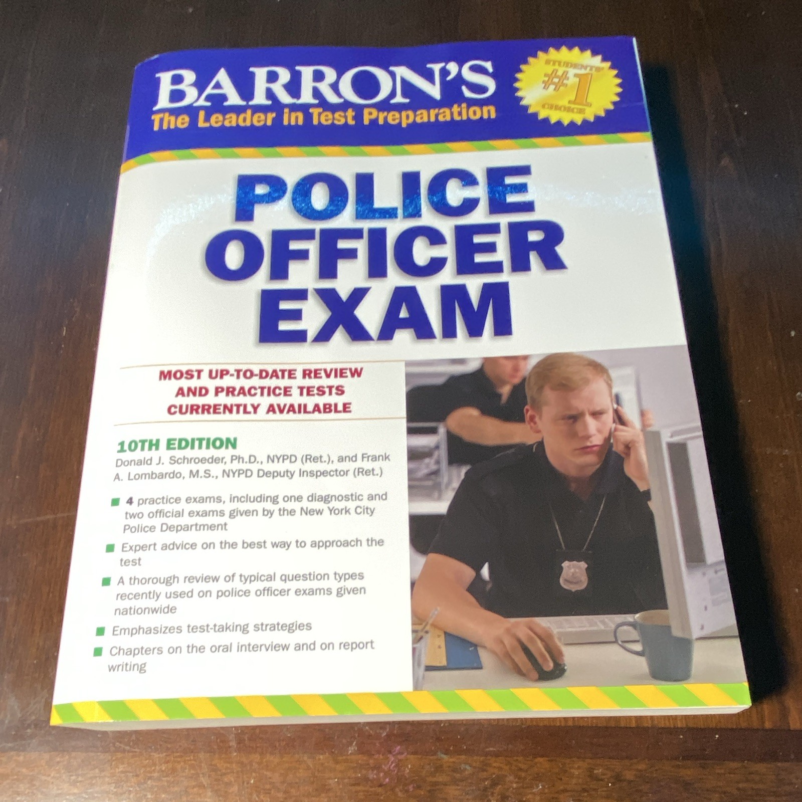 Barron’s Test Prep Police Officer Exam 10th Edition Study Guide Book
