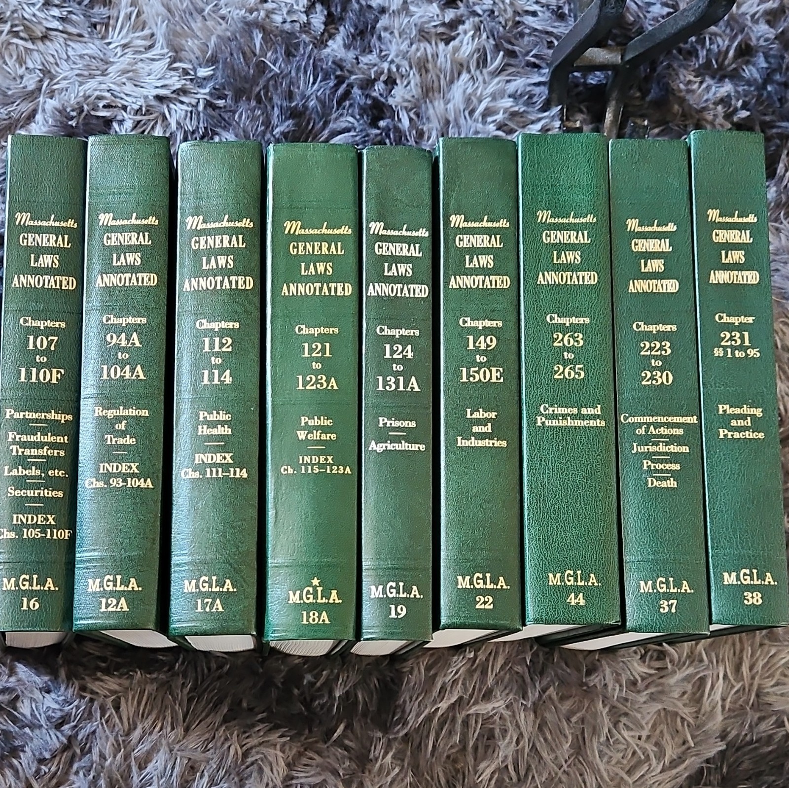 West Group M.G.L.A. Annotated Hardcover Set Vol 12A 16-19 2000