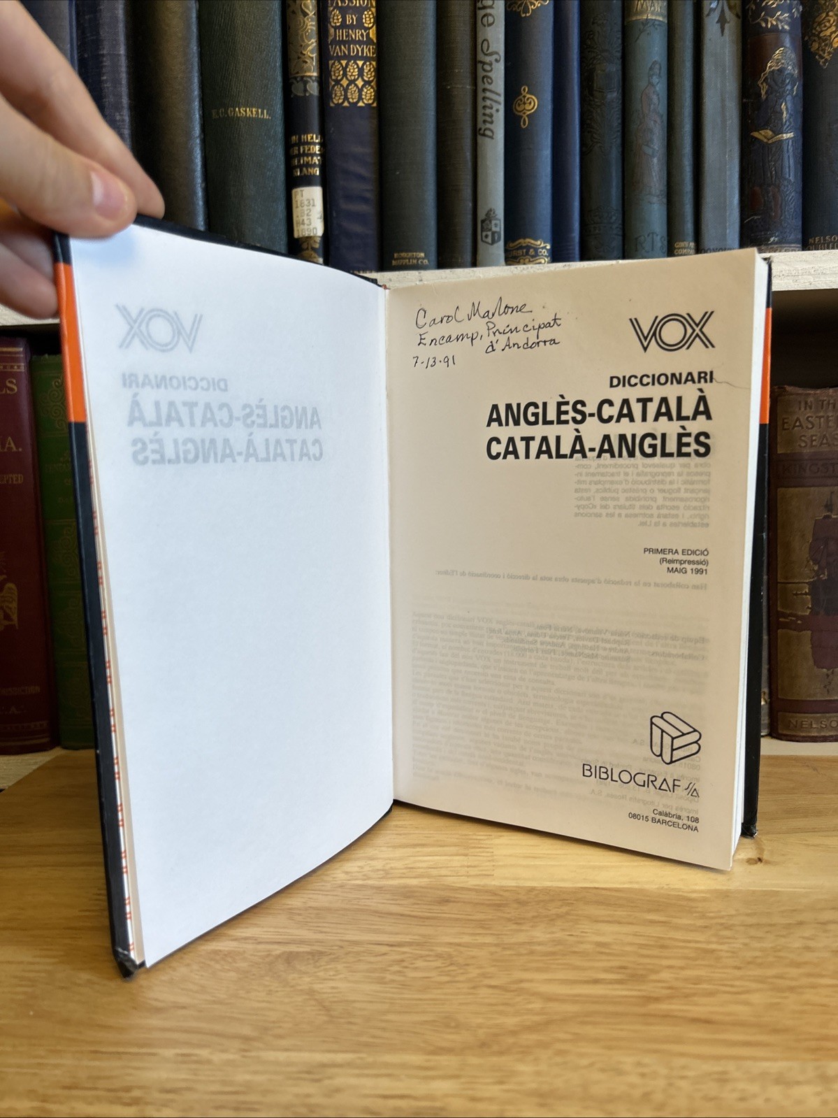 Vox Compact Catalan & English Dictionary Angles-Catala, Catala-Angles HC Vintage