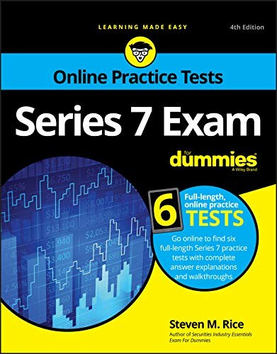 SERIES 7 EXAM FOR DUMMIES WITH ONLINE PRACTICE TESTS By Steven M. Rice EXCELLENT