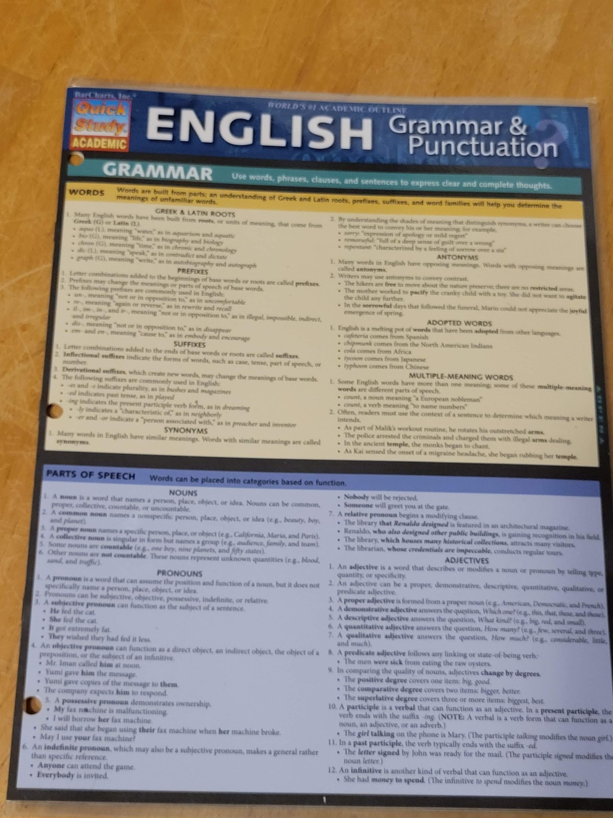 English Grammar Punctuation (Quickstudy: Academic) – Pamphlet