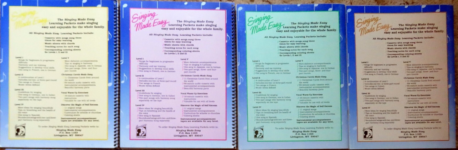 SINGING MADE EASY – Level 1-5 Workbooks, Level 1-4 CDs