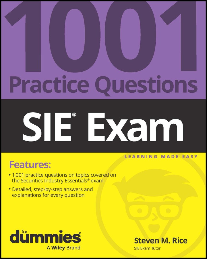 SIE Exam: 1001 Practice Questions For Dummies by Rice, Steven M. [Paperback]