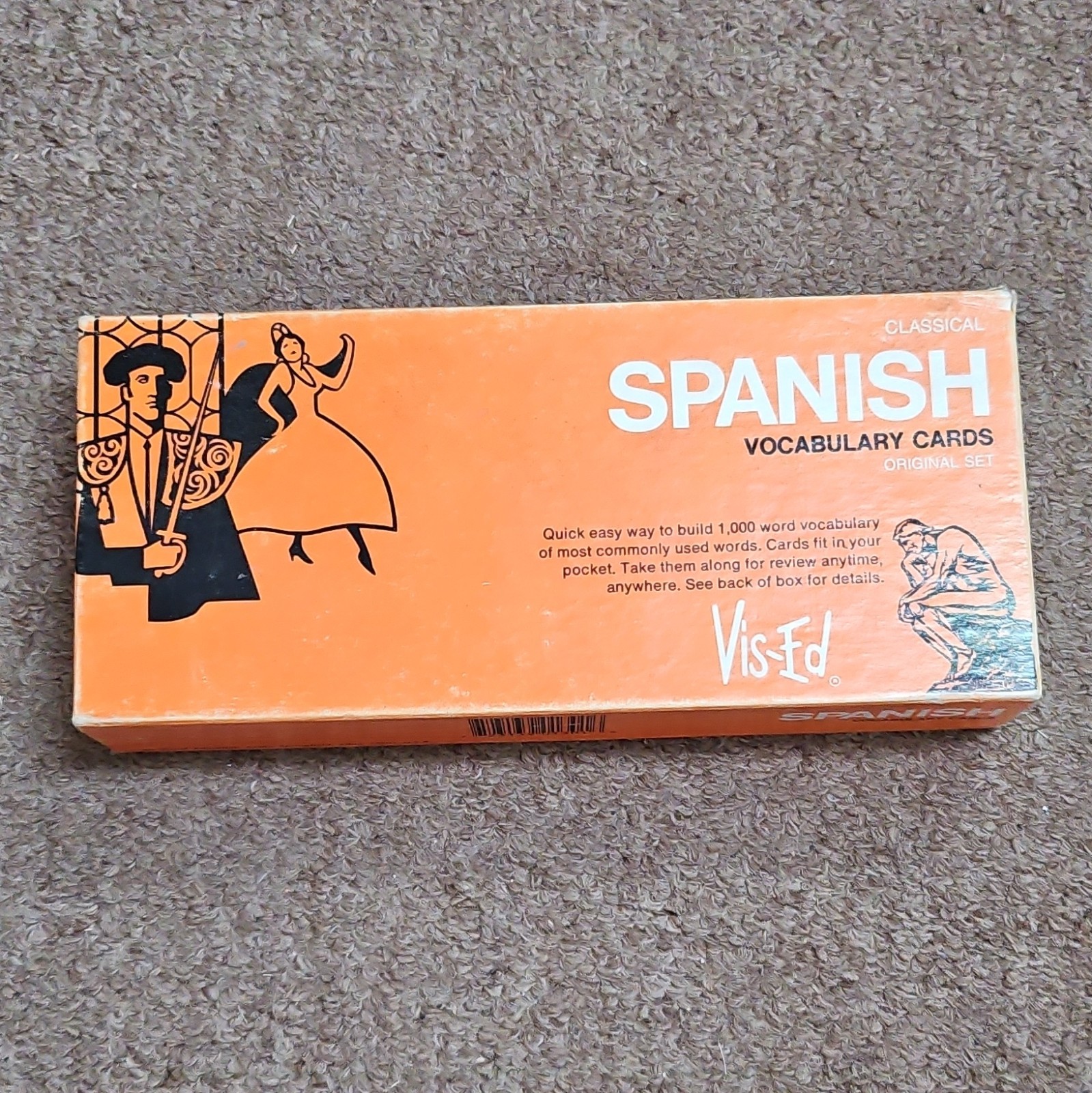 Vis-Ed Spanish Vocabulary Cards Original Box Set Flashcards Beginner