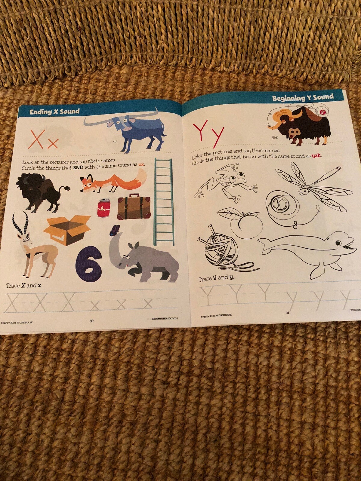 Step Up Kids Beginning Sounds Workbook. 32 Pages Grades Pre-K-K