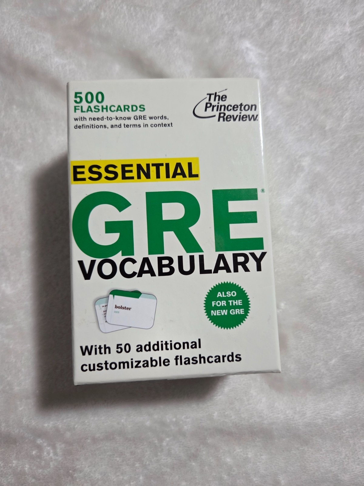 Essential GRE Vocabulary 500 Flashcards (The Princeton Review) used – good