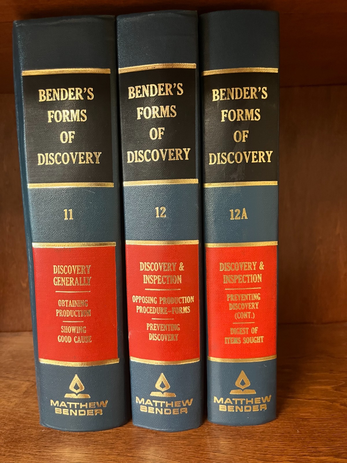 Bender’s Forms of Discovery Set Of 3 Vol. 11, 12, 12a, pub 1971 w/1977 supplemen