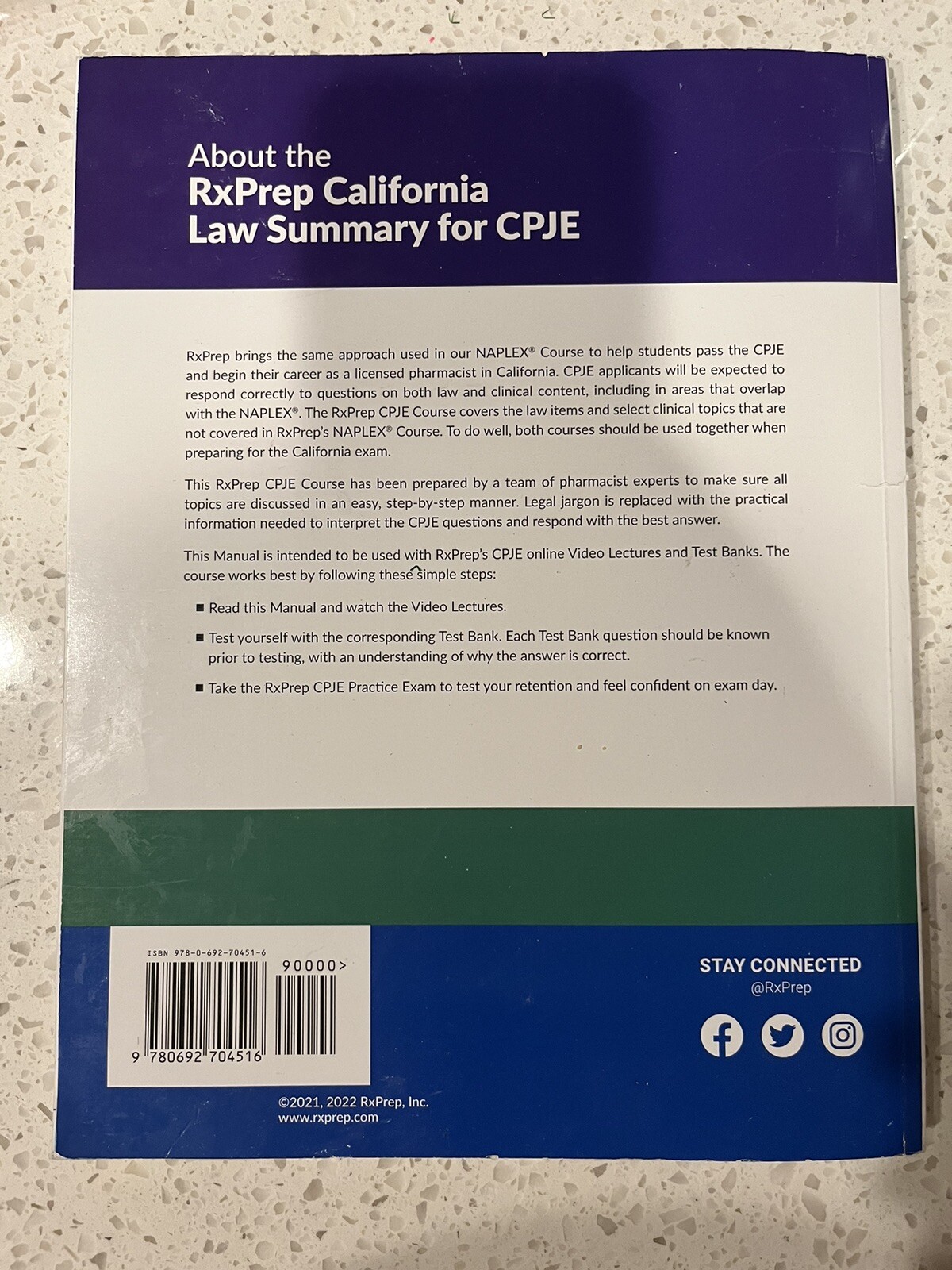 RxPrep CPJE California Law Summary, 7th Edition (Latest)