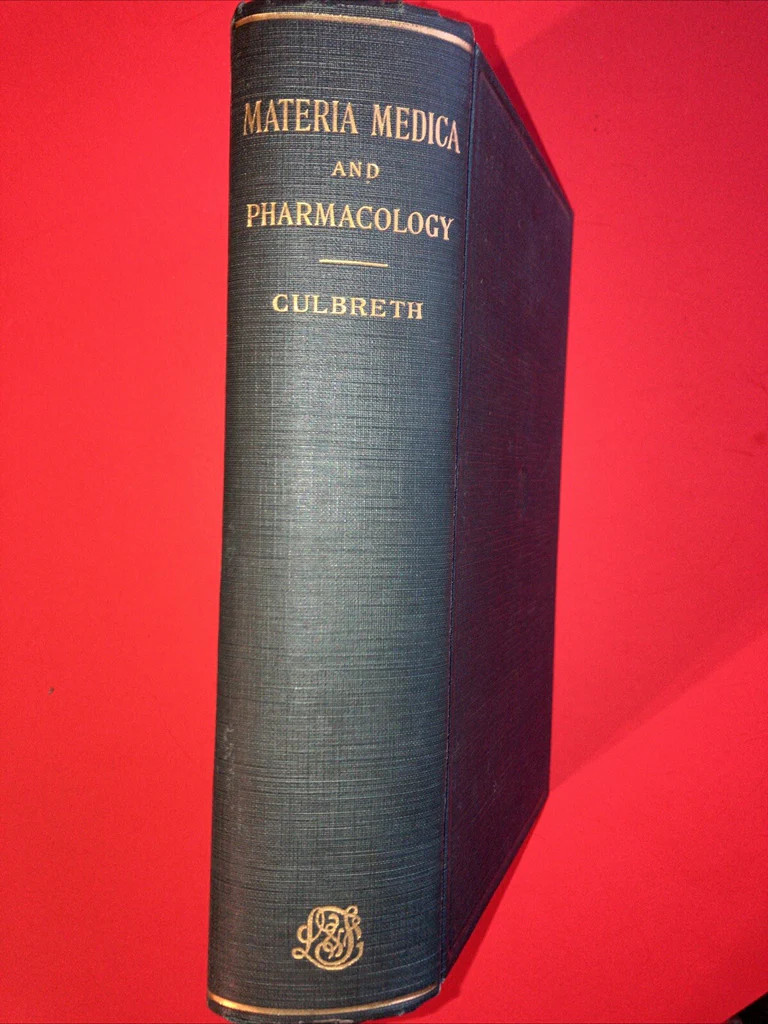 Materia Medica and Pharmacology 1927 Culbreth Hardcover