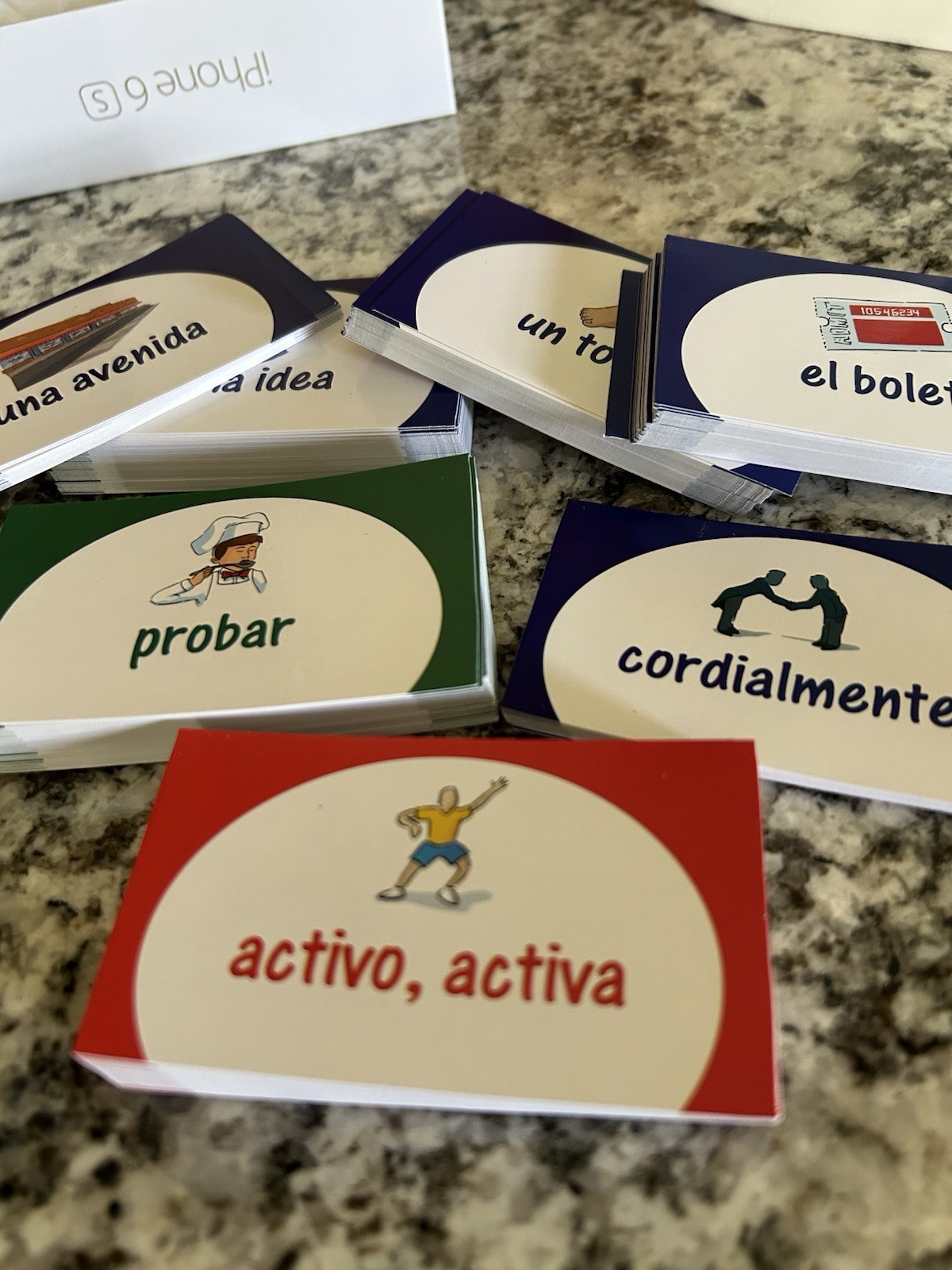 Spanish Vocabulary Flashcards for Language Learning 250 Count New Open Box