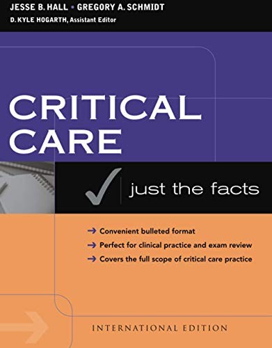 Critical Care: Just the Facts By Jesse Hall, Gregory Schmidt
