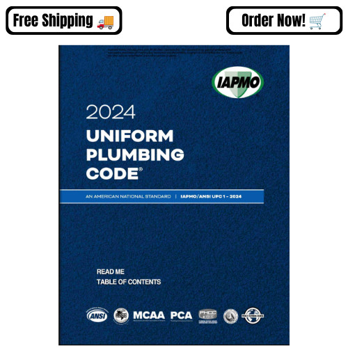 2024 Uniform Plumbing Code Soft Cover w/Tabs IAPMO ANSI UPC Reference Book