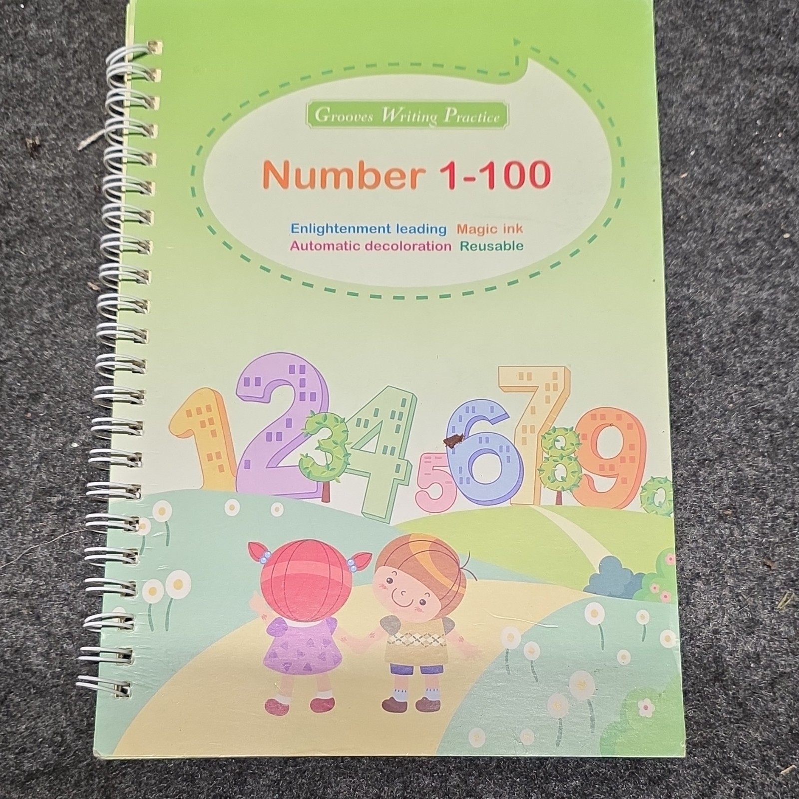 Grooves Writing Practice Number 1-100 Reusable Ring/Wire Bound Workbook