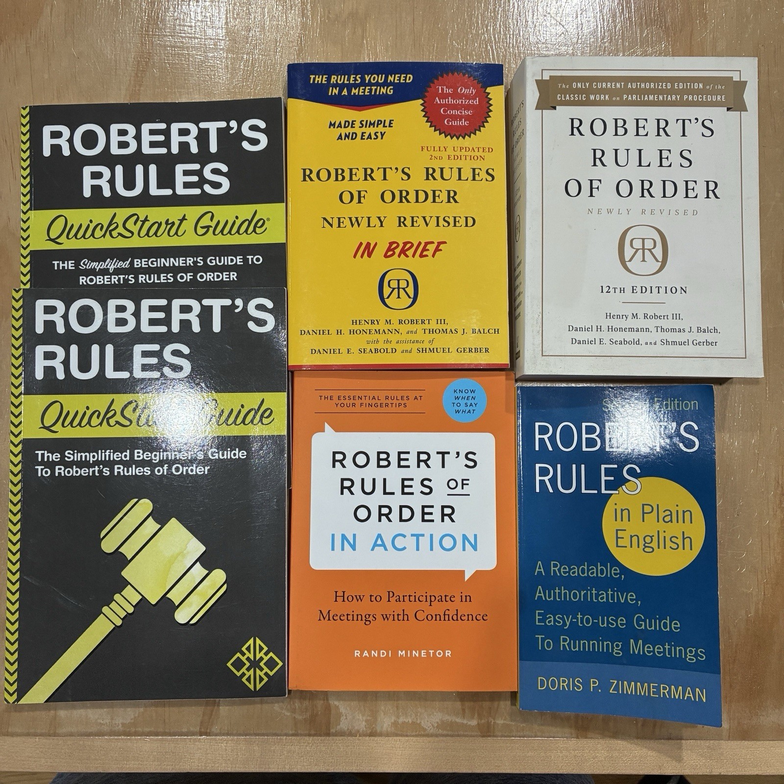 Robert’s Rules Of Order Book Lot 6 Books 12th Edition In Brief QuickStart