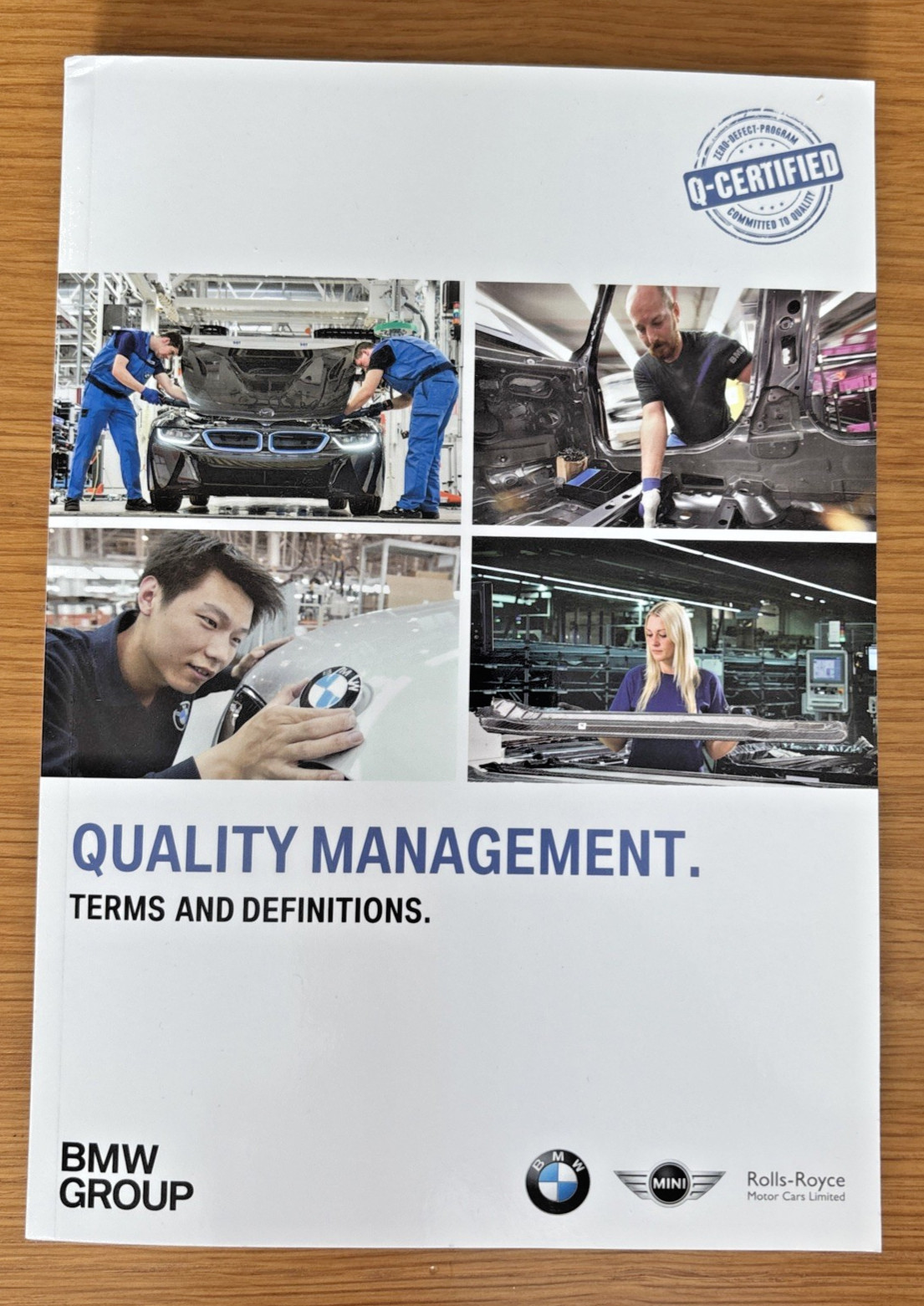 BMW Group Quality – Terms / Definitions – MINI Rolls Royce, 170 pages TUV SUD