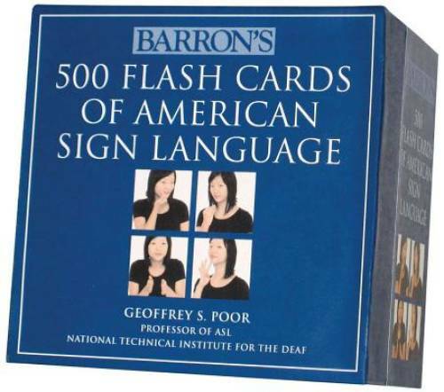 Barron’s 500 Flash Cards of American Sign Language – Cards – GOOD